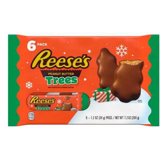 Reeses Trees stromečky z mléčné čokolády plněné arašídovým máslem 6 x 34 g