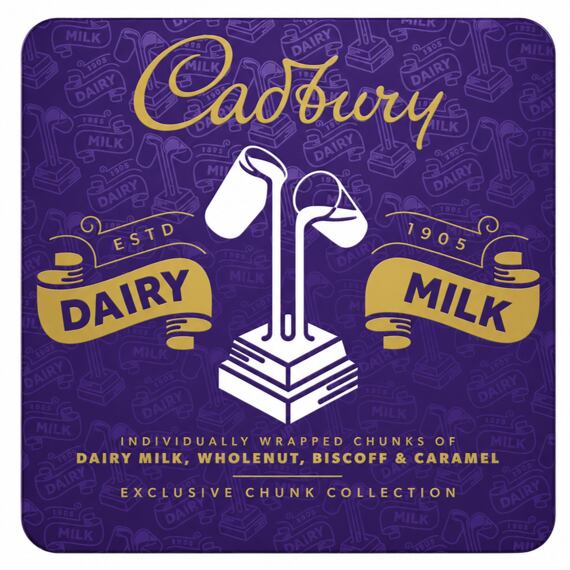 Cadbury výběr čokoládových bonbonů s různými náplněmi 600 g