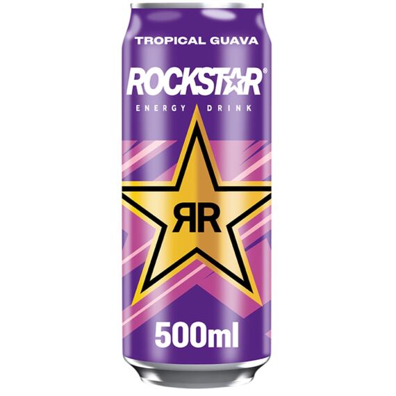 Rockstar UK sycený energetický nápoj s příchutí tropické guavy 500 ml