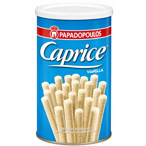 Papadopoulos Caprice Vanilla plněné trubičky vanilka 115 g