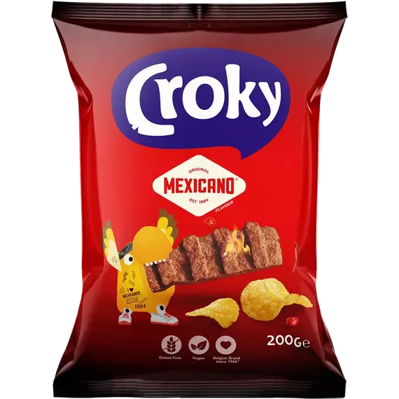 Croky bramborové chipsy s příchutí pálivého mexického steaku 200 g
