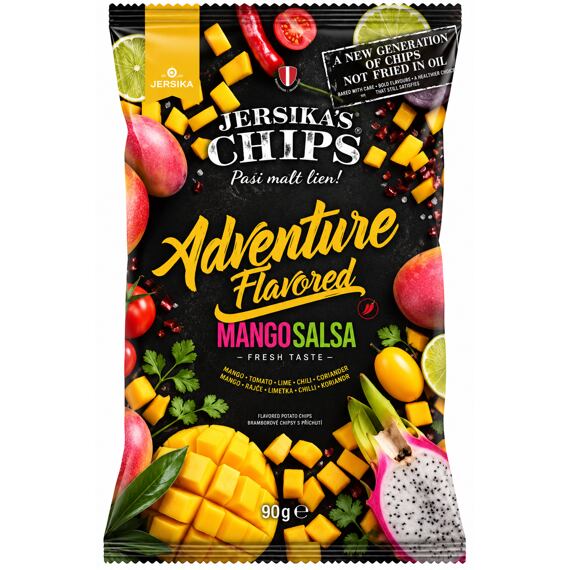 Jersika popované chipsy s příchutí mango salsy 90 g
