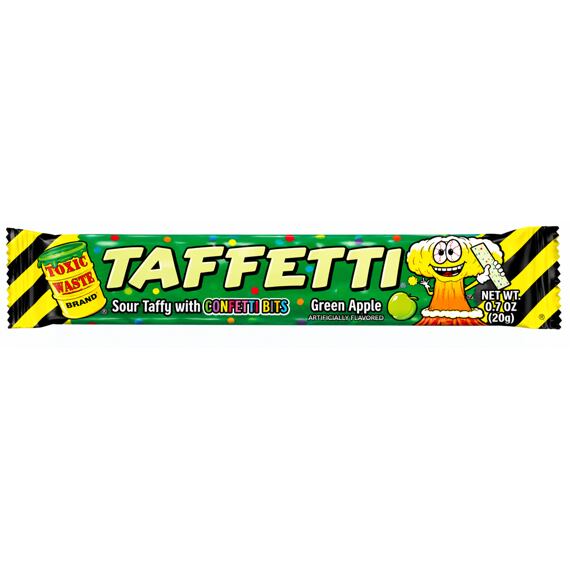 Toxic Waste Taffetti Sour Green Apple-Flavored Tape, 20 g