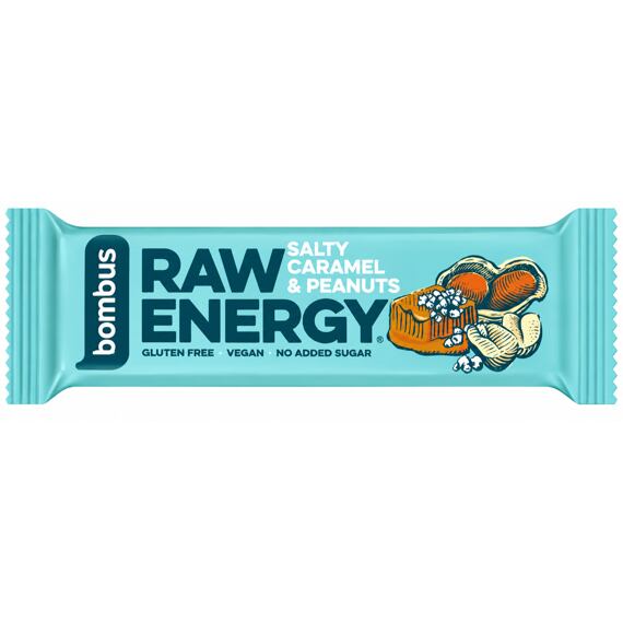 Bombus CZ Raw Energy ovocná tyčinka se slaným karamelem a arašídy 50 g