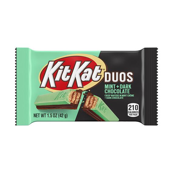 Kit Kat USA Duos tyčinky s polevou z hořké čokolády a s příchutí máty 42 g