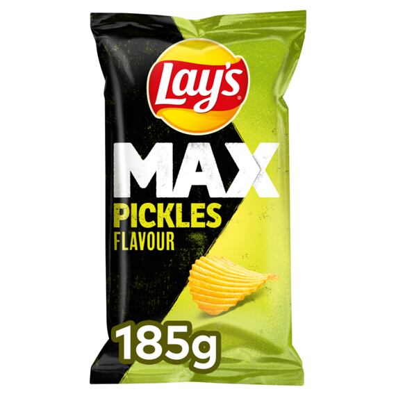 Lay's Max bramborové chipsy s příchutí nakládaných okurek 185 g