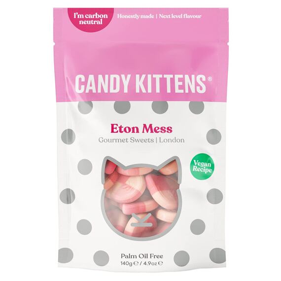 Candy Kittens Eton Mess chewy candies with strawberry and coconut flavor 140 g