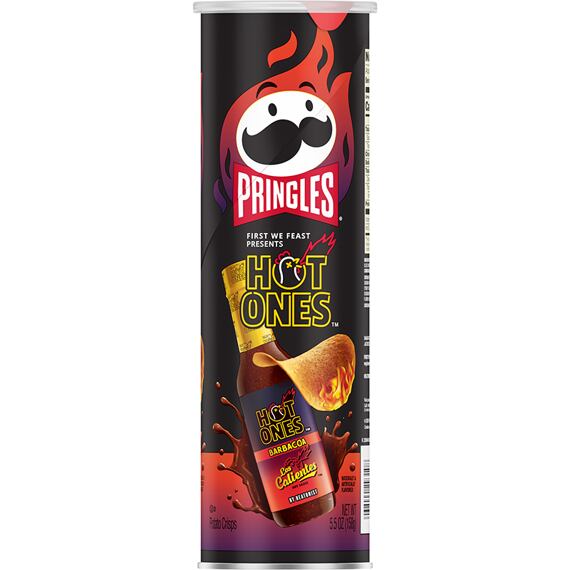 Pringles Mexico Hot Ones chipsy s příchutí pálivé omáčky Los Calientes Barbacoa 158 g