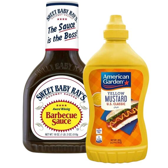 Sweet Baby Ray's BBQ omáčka 510 g + American Garden U.S. Squeeze hořčice 227 g