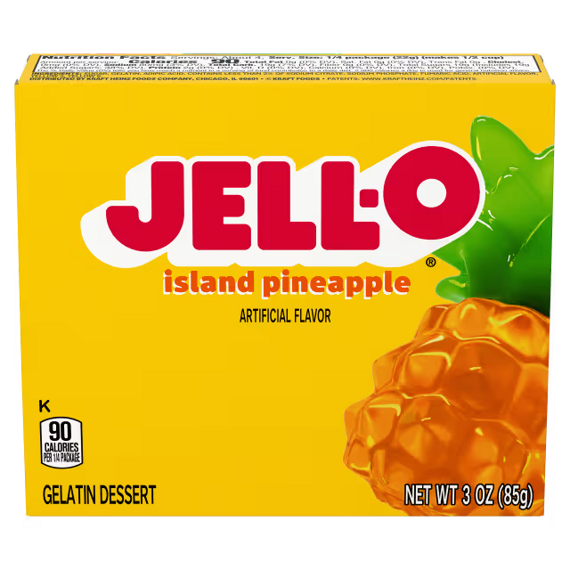 Jell-O instant gelatin with pineapple flavor 85 g