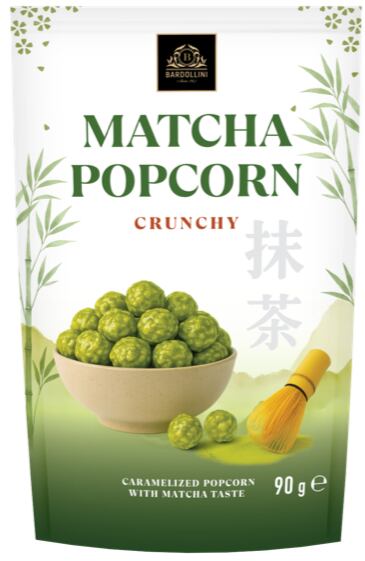 Bardollini Popcorn s příchutí matcha 90 g