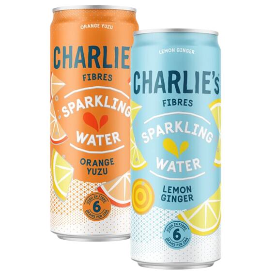 Charlie's Fibres voda s příchutí pomeranče a Yuzu + Charlie's voda s příchutí citronu a zázvoru