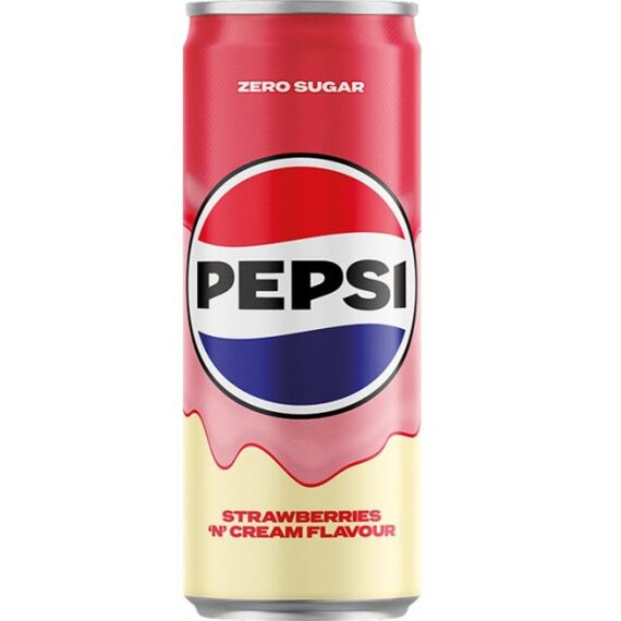Pepsi CZ Zero kolový nápoj s příchutí Strawberry Cream Soda 250 ml