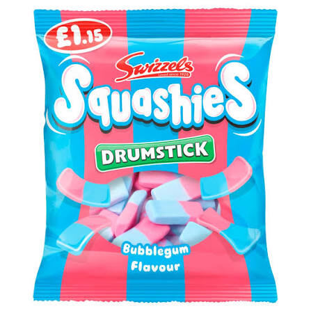 Swizzels Squashies pěnové bonbonky se žvýkačkovou příchutí 120 g PM