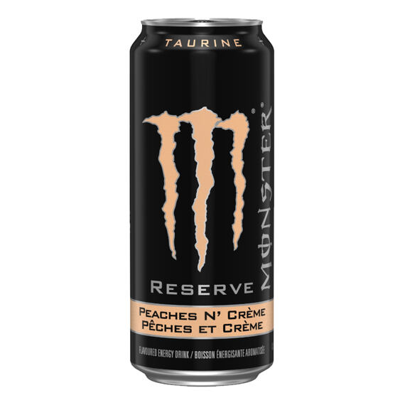Monster CA Reserve Peaches N' Creme energetický nápoj s příchutí broskve a krému 473 ml
