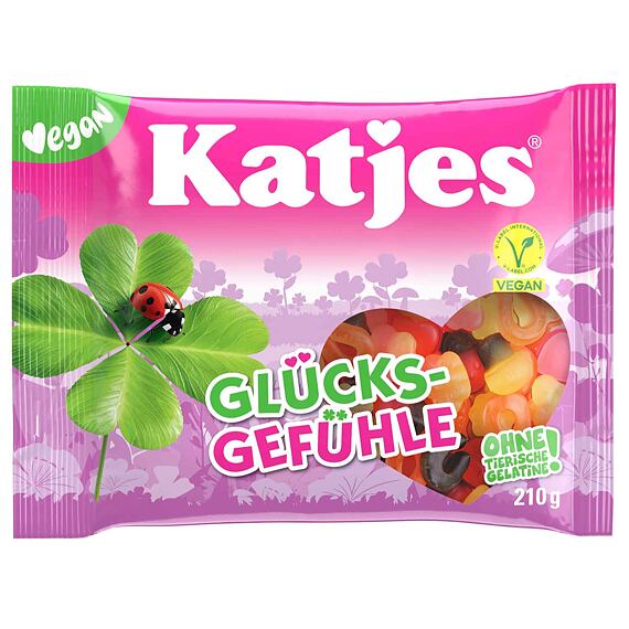 Katjes DE Glücksgefühle Vegan želé ve tvaru čtyřlístků 210 g