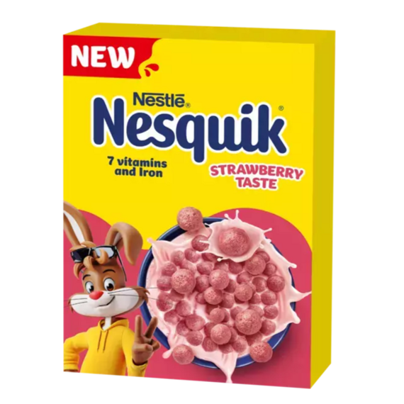 Nestlé Nesquik EU Strawberry cereálie s příchutí jahody 330 g