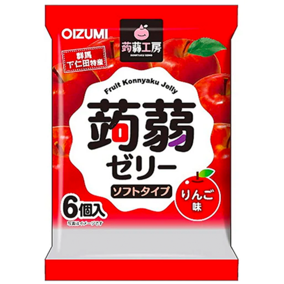 Oizumi JAP nízkokalorické konjakové želé s příchutí červeného jablka 6pack 112 g
