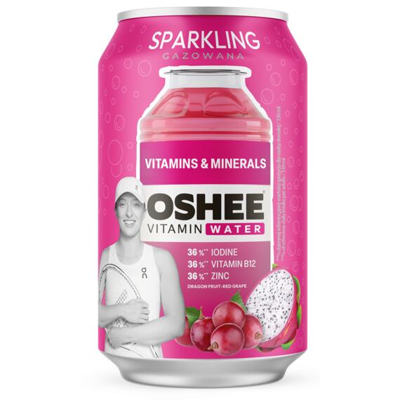 OSHEE Sparkling Vitamin Water with Vitamins & Minerals and Dragon Fruit, 330 ml