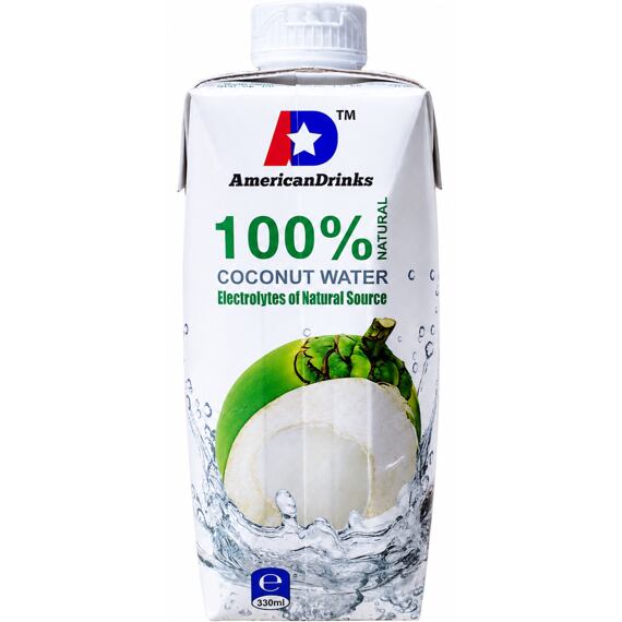 American Drinks 100% Coconut Water 330 ml