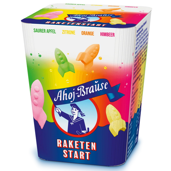 Ahoj-Brause DE Raketenstart Box Fruit-Flavored Fizzy Candies 125 g