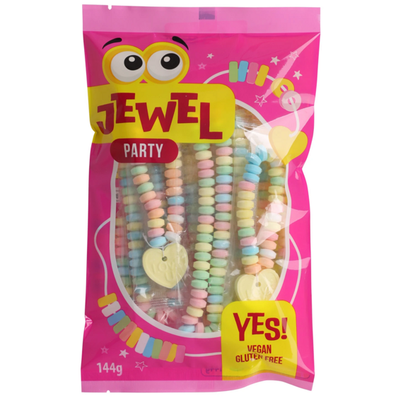 Becky's mix cukrových bonbonků s ovocnými příchutěmi ve tvaru šperků 144 g
