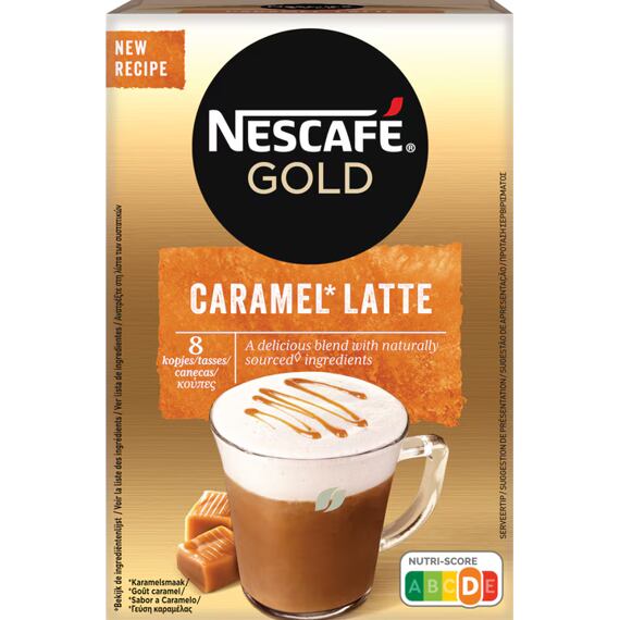 Nescafé instantní latté s karamelovou příchutí 8 x 17 g