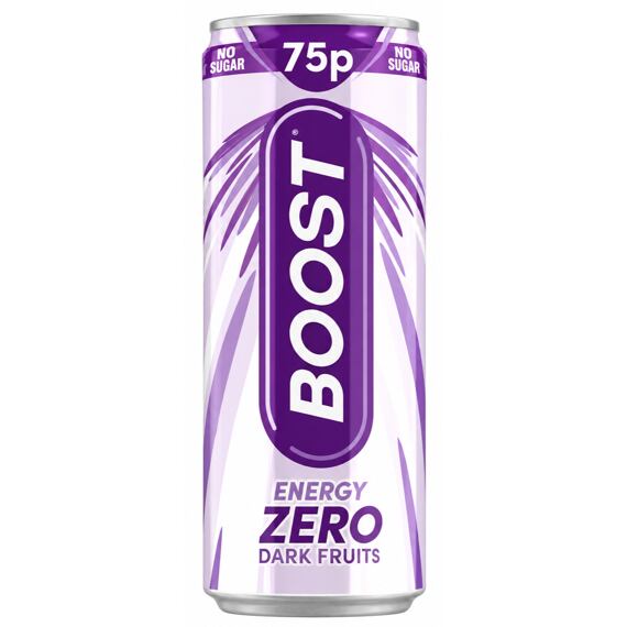 Boost energetický nápoj s příchutí lesních plodů bez cukru 250 ml PM