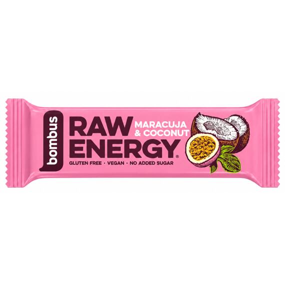 Bombus CZ Raw Energy ovocná tyčinka s maracujou a kokosem 50 g