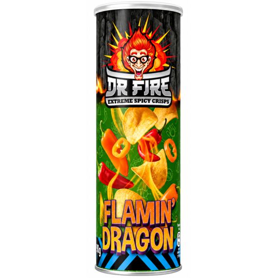 Dr. Fire Flamin' Dragon potato chips with chilli flavour 80 g