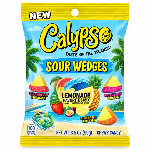 Calypso US kyselé žvýkací bonbonky s příchutí limonády a ovoce 99 g