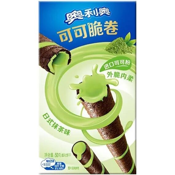 Oreo tubes with matcha tea flavor filling 50 g