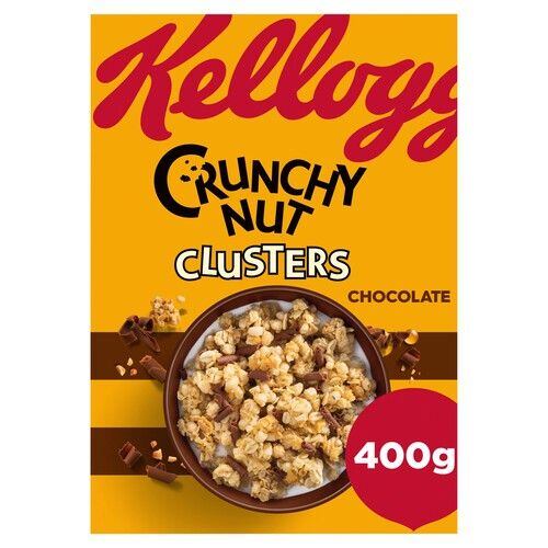 Kellogg's Crunchy Nut Clusters cereal with pieces of nuts and chocolate 400 g