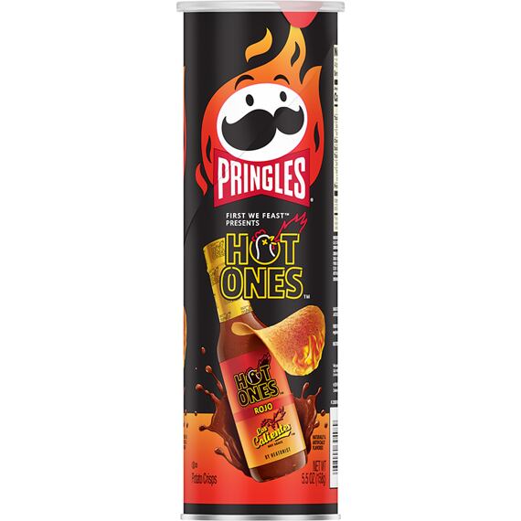 Pringles Hot Ones chips with Los Calientes Rojo hot sauce flavor 158 g