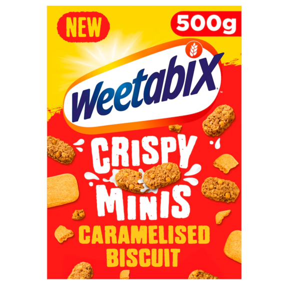 Weetabix Speculatius Crispy Minis cereálie s příchutí karamelizovaných sušenek 500 g