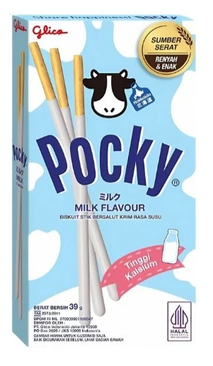 Pocky tyčinky s polevou s příchutí mléka 39 g