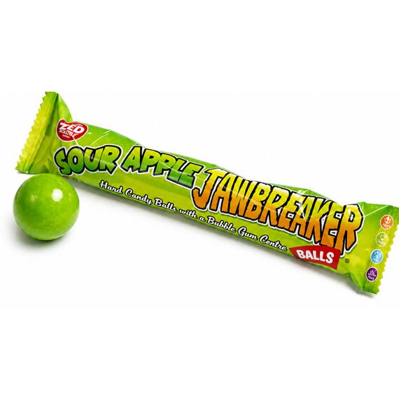 Zed Candy Jawbreaker bonbony se žvýkačkovým středem s příchutí kyselého jablka 50 g