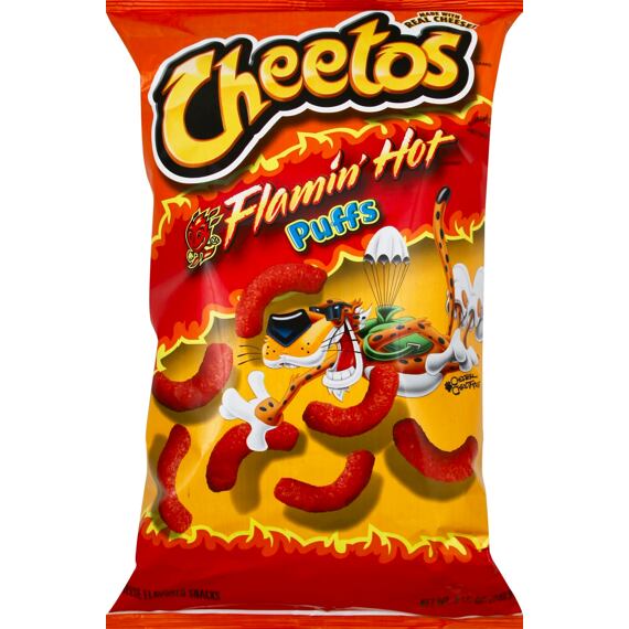 Cheetos USA Flamin' Hot Puffs pálivé kukuřičné křupky se sýrovou příchutí 255,1 g
