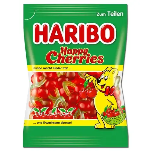 Haribo DE Happy Cherries Cherry-Flavored Gummy Candies 175 g