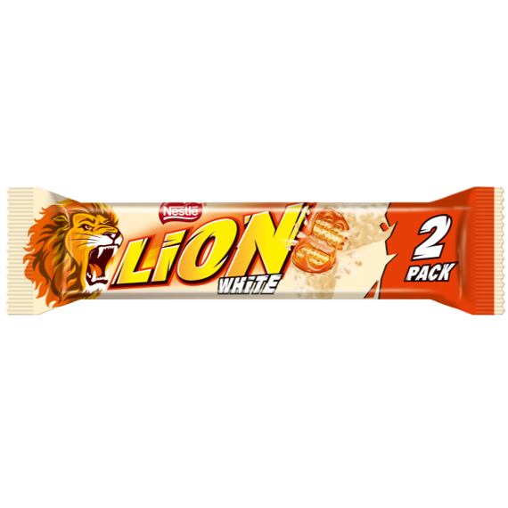 Lion EU White 2pack tyčinka s karamelem v bílé čokoládě 60 g
