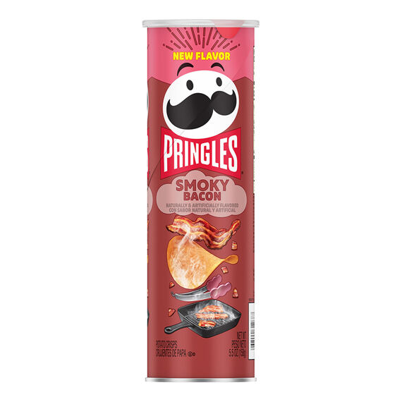 Pringles US bramborové chipsy s příchutí uzené slaninky 158 g
