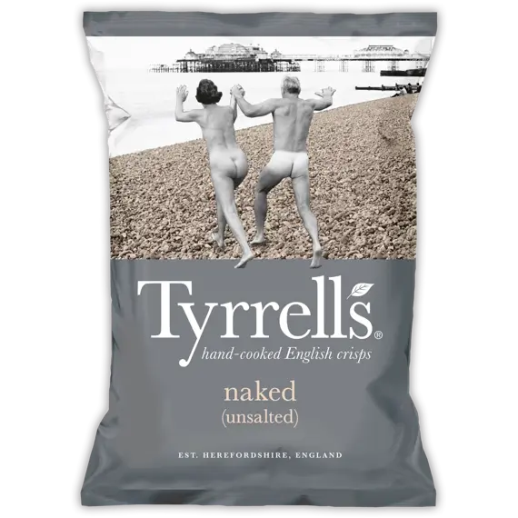 Tyrrells bramborové chipsy nesolené 150 g