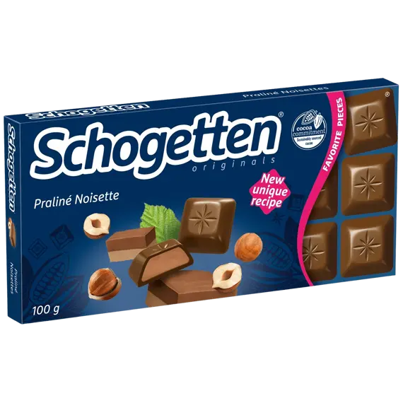 Schogetten DE mléčná čokoláda nugátová 100 g