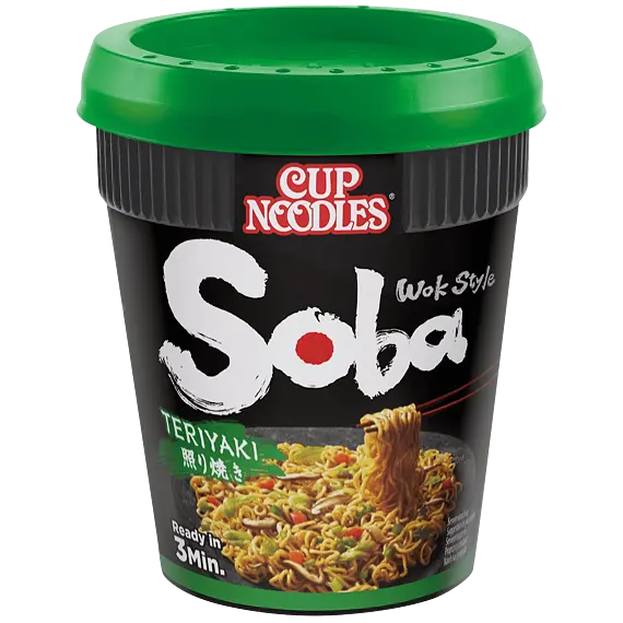 Nissin Soba Cup Teriyaki instantní nudle 90 g