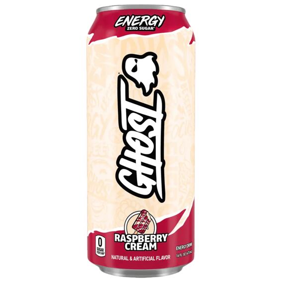 Ghost US Energy Zero, Raspberry and Cream Flavored Drink, 500 ml
