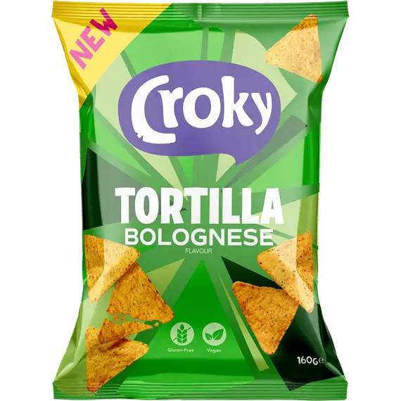 Croky tortilové kukuřičné nachos s příchutí boloňské omáčky 160 g