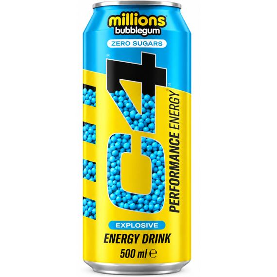 Cellucor C4 Millions energetický nápoj s příchutí žvýkačky bez cukru 500 ml