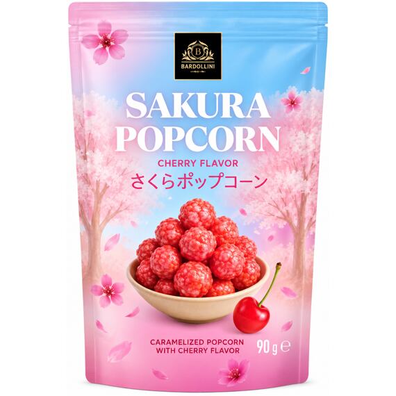 Bardollini Popcorn s příchutí sakury 90 g