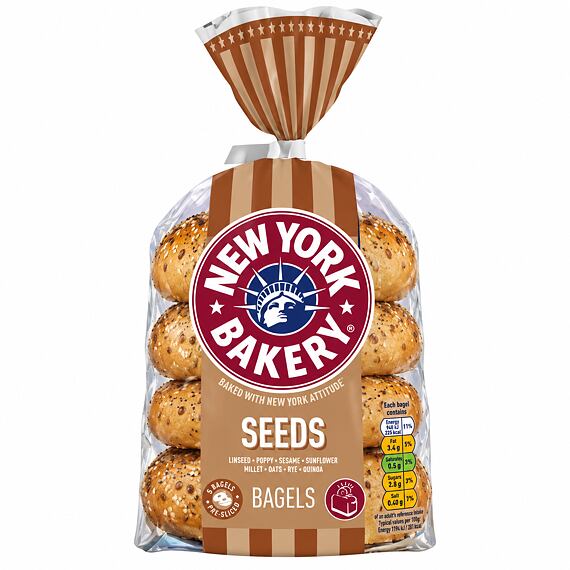 New York Bakery Classic pšeničné bagely se semínky 4 x 75 g