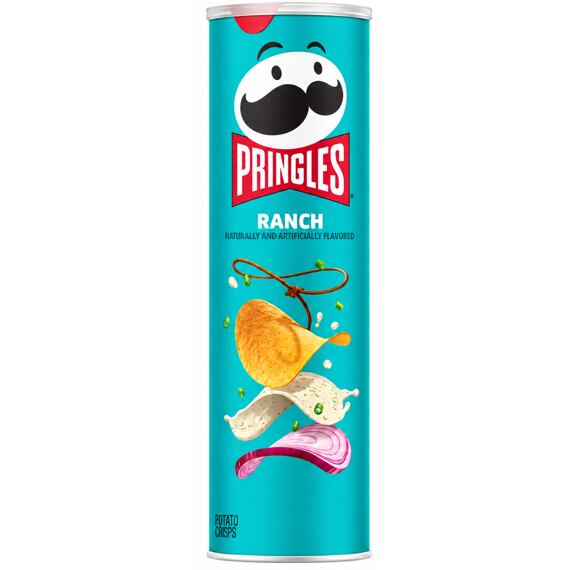 Pringles USA Ranch bramborové chipsy s příchutí dresinku 156 g